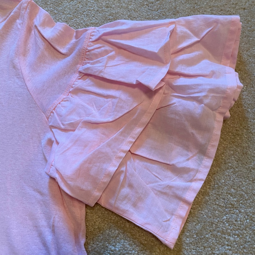 Pink H&M Ruffle Sleeve Top - Picture 2 of 3